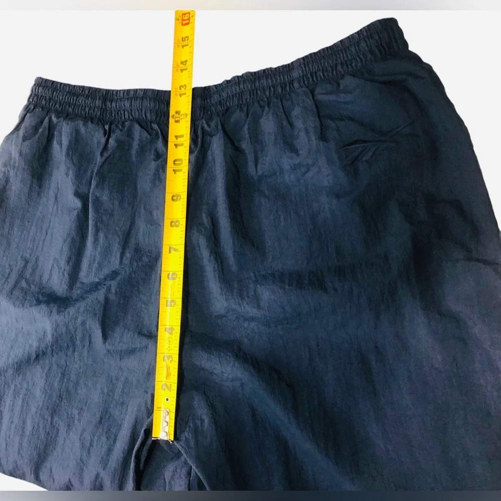 Vintage 90’s Y2K Reebok Lined Ankle Zip Joggers Athletic Track Pants Navy Unisex